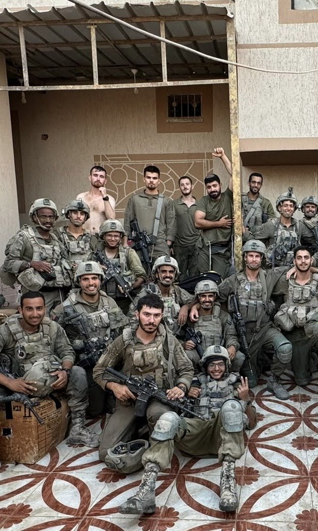 Eitan with his battalion in Gaza